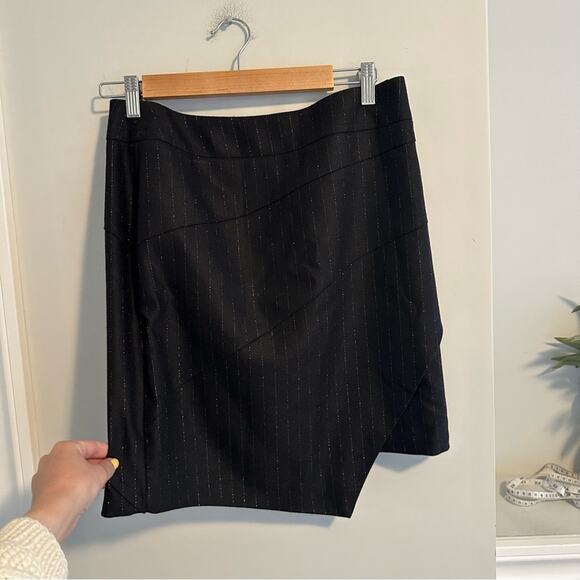 Zadig & Voltaire Black Pinstripe Mini Skirt 38 Small - Picture 7 of 7